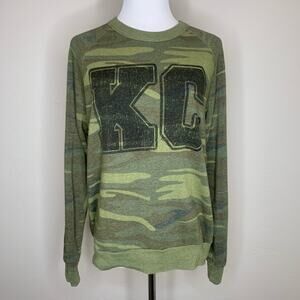 Camo Crew Neck Sweatshirt KC Sz Small